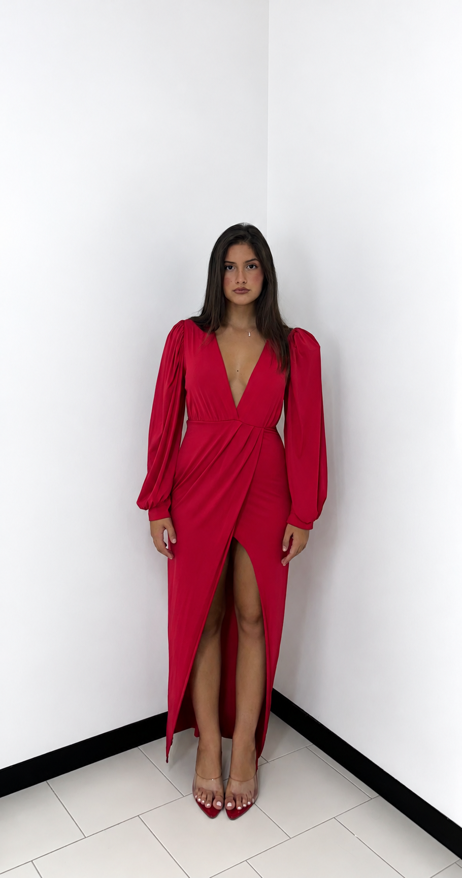 Abito long Dress elegance rosso