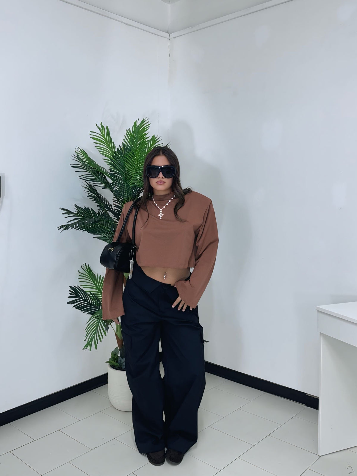 Pantalone Cargo Wide Leg