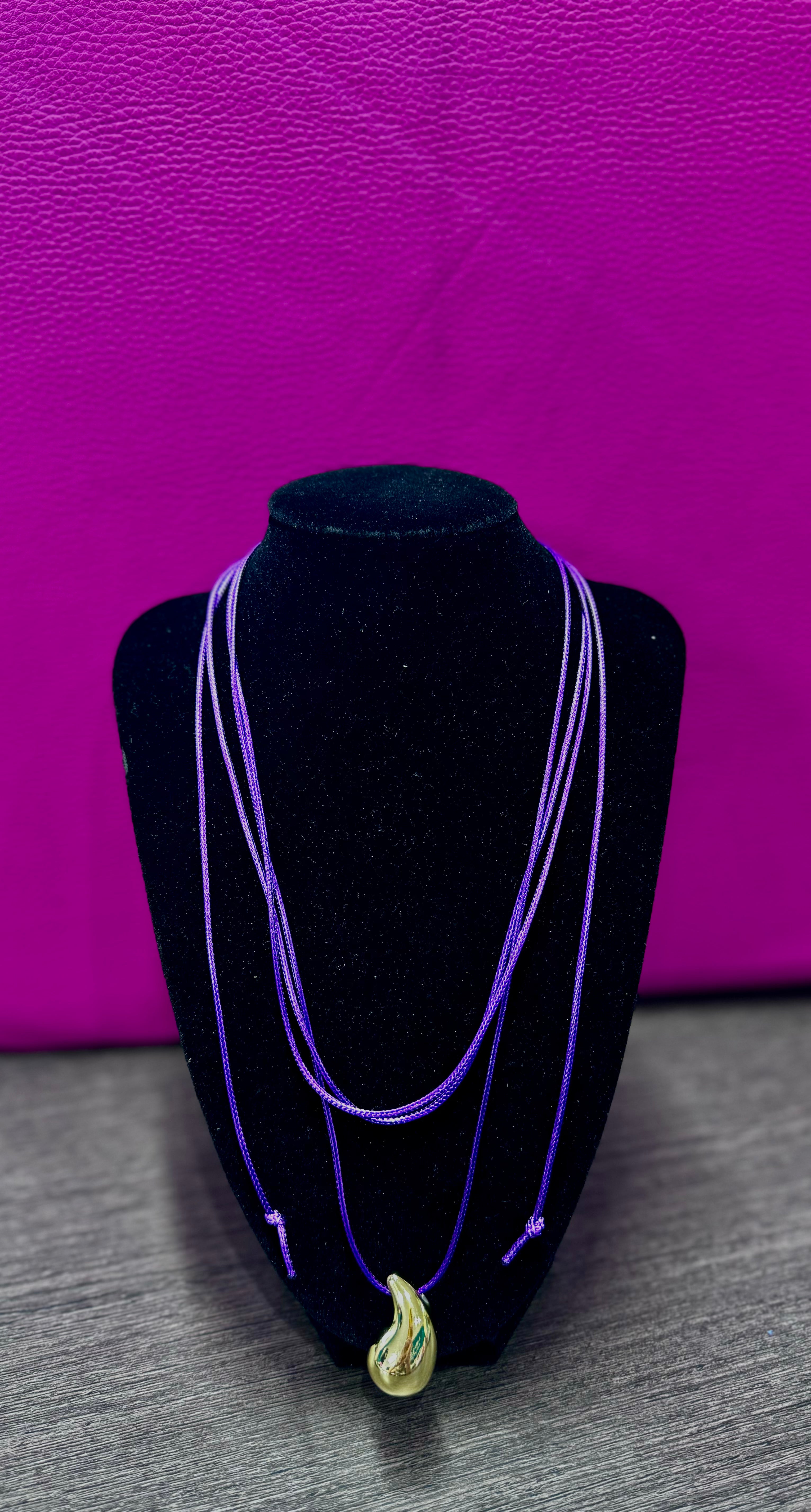 Collana choker goccia oro