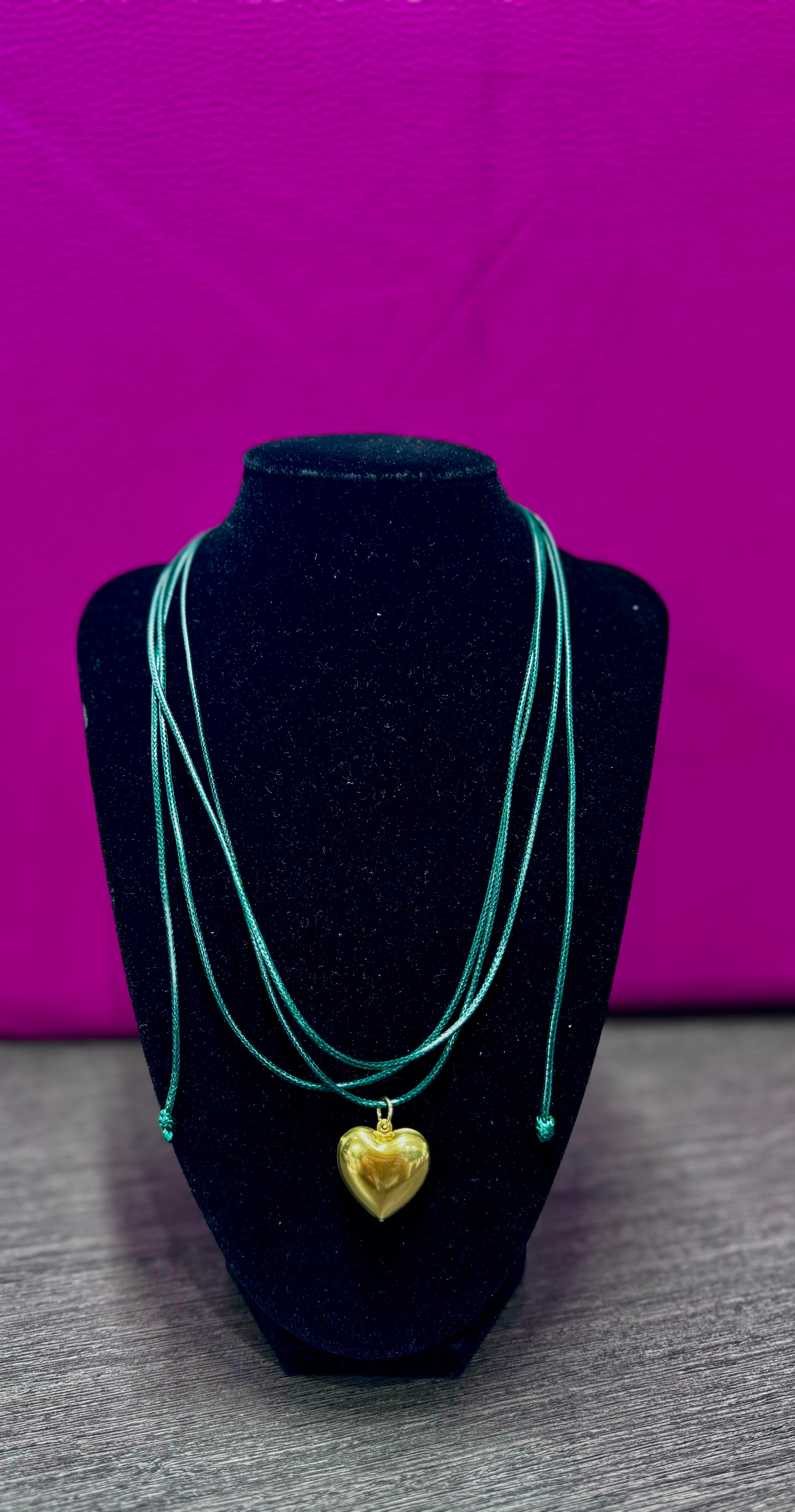 Collana choker cuore oro