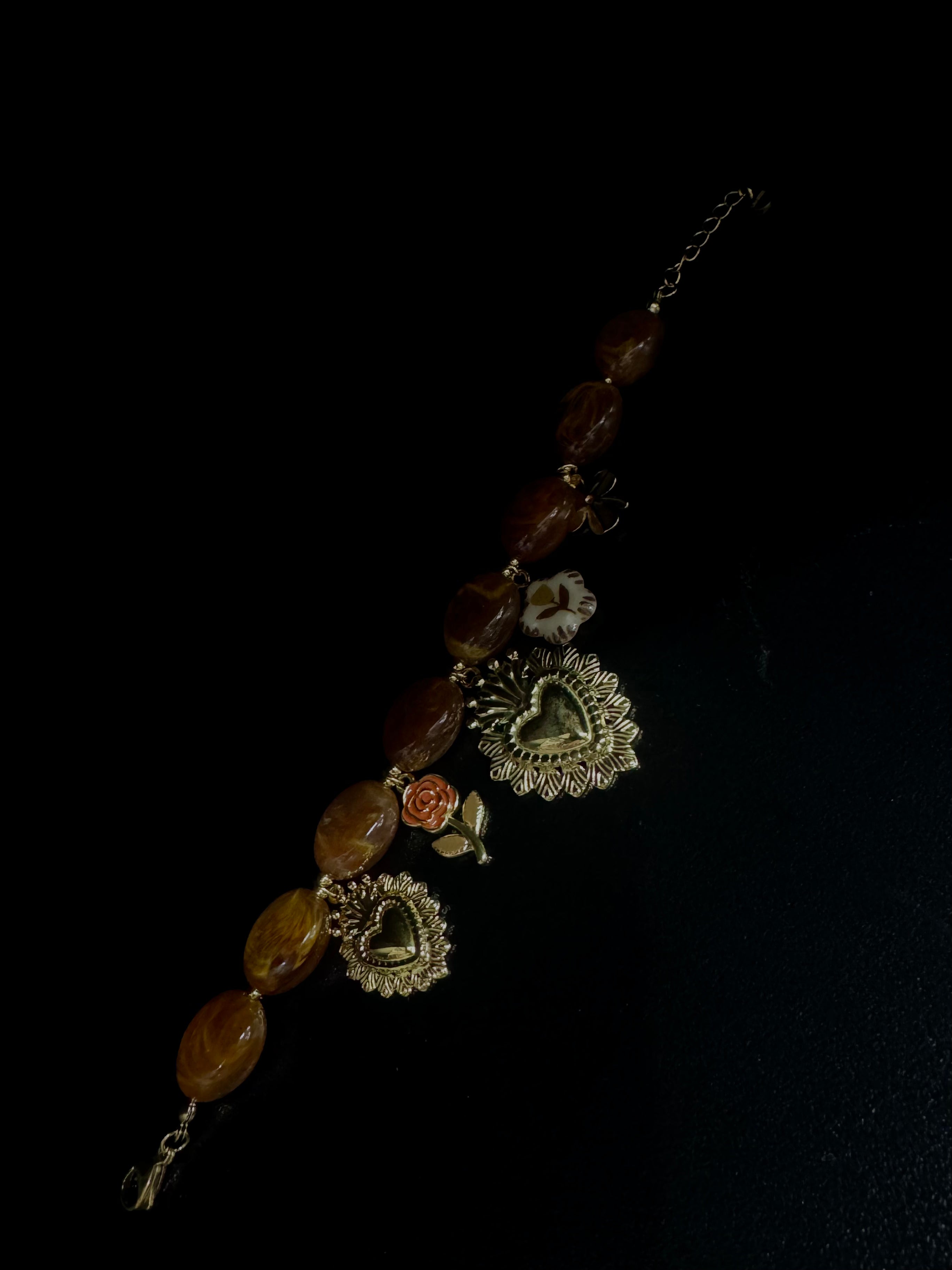 Bracciale perla marrone