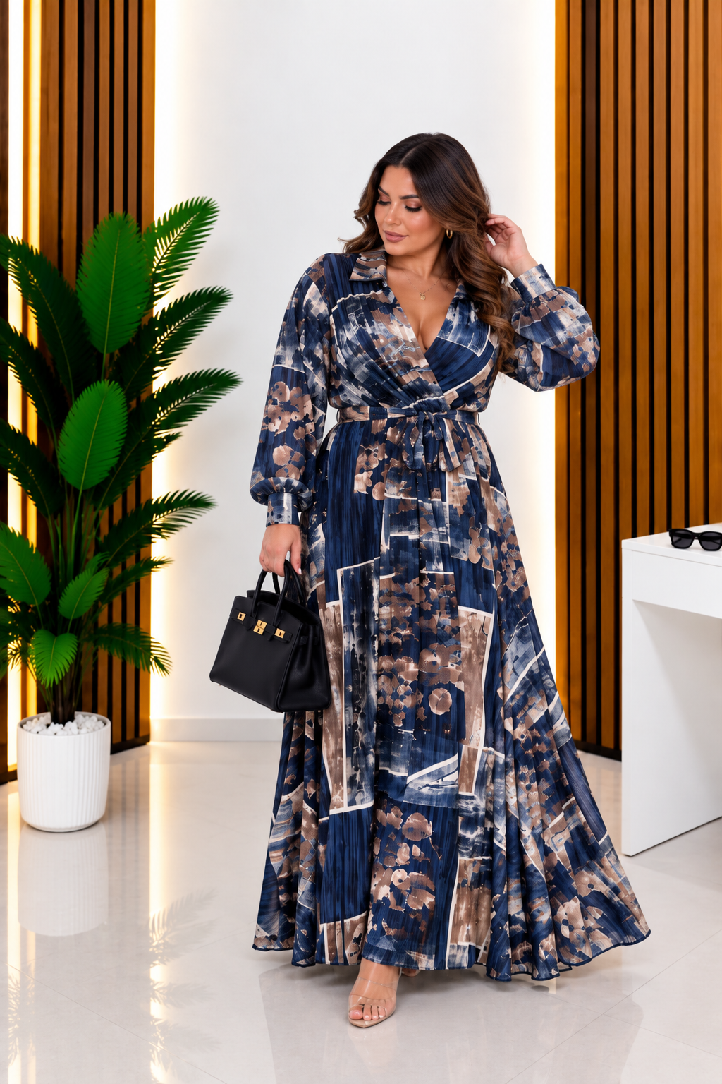 Abito Curvy Fantasy Geometrico